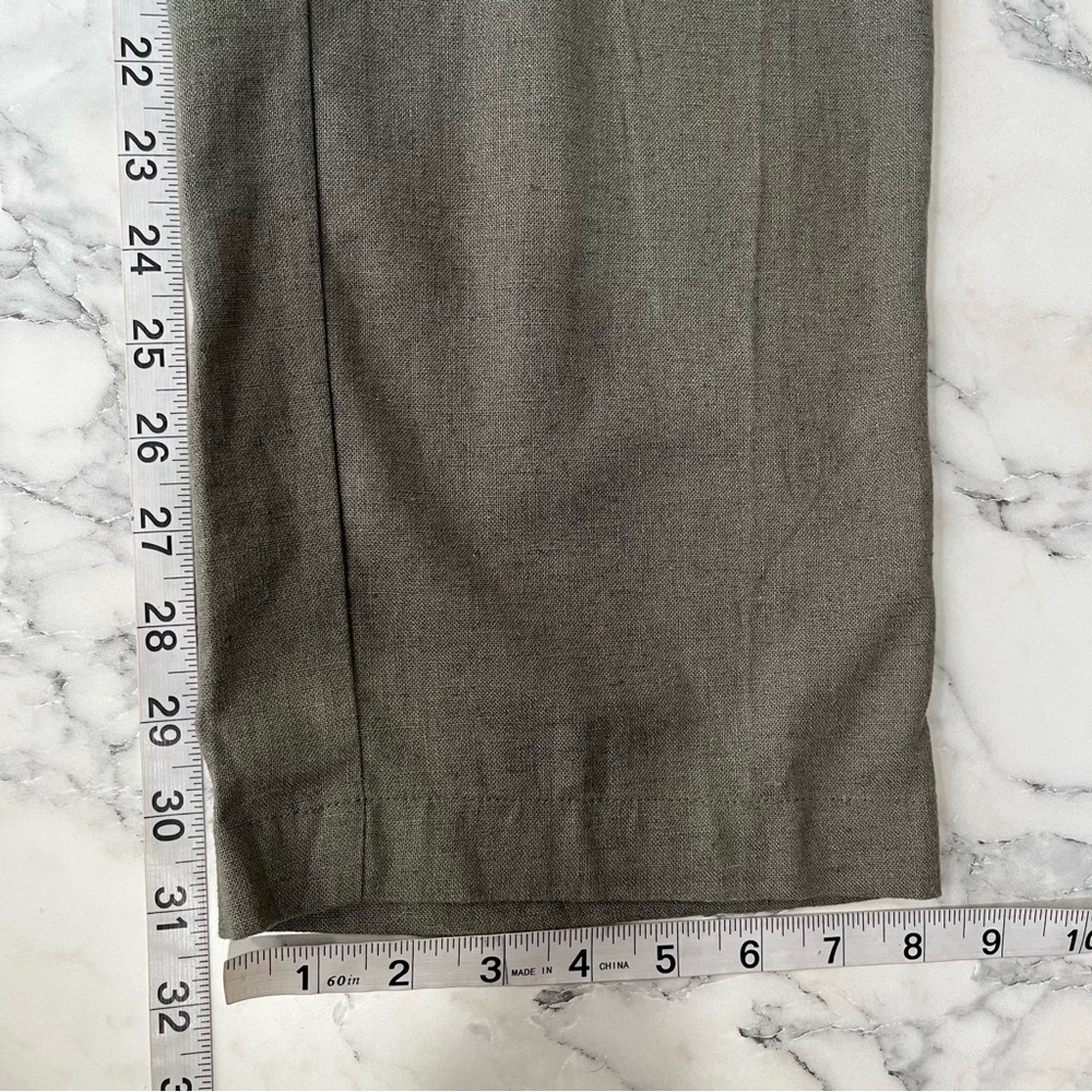 Abercrombie & Fitch Linen-Blend Utility Boiler Suit Jumpsuit Olive Green XS Tall - Picture 10 of 15